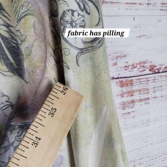 Y2K Dreamcatcher Womens Top Size L Short Sleeve Wings Feathers Made In USA - Picture 4 of 9